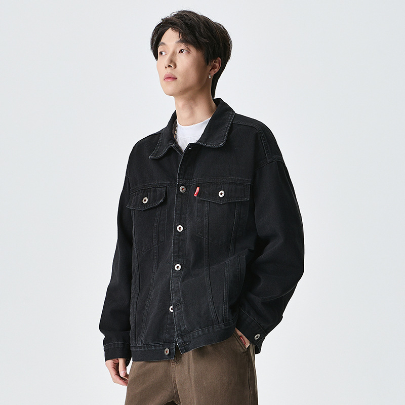 Light Luxury American Denim Jacket for Men, Versatile Trendy Brand Washed Retro Distressed Bomber Jacket with High-End Feel Light Luxury American Denim Jacket for Men, Versatile Trendy Brand Washed Retro Distressed Bomber Jacket with High-End Feel