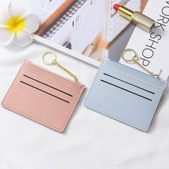 New cross-border ultra-thin card holder with zipper simple women's coin purse bank card holder change card holder