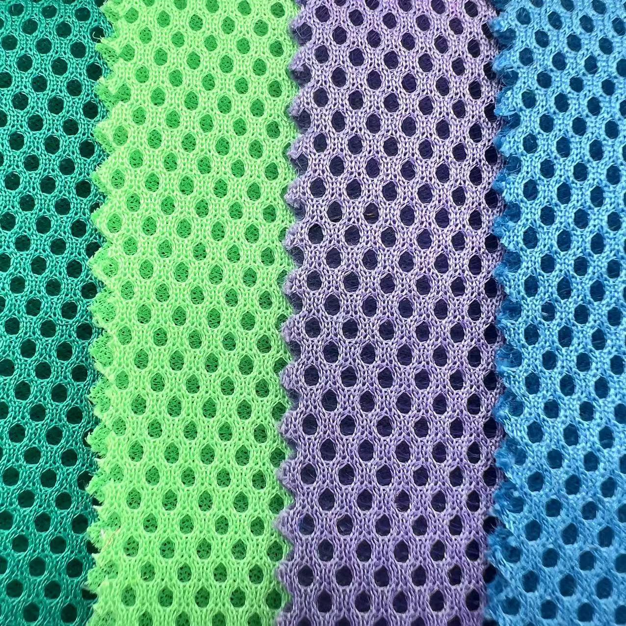 三明治网布 蛋圆孔夹层柔软加厚三层网布 户外用品箱包鞋服面料