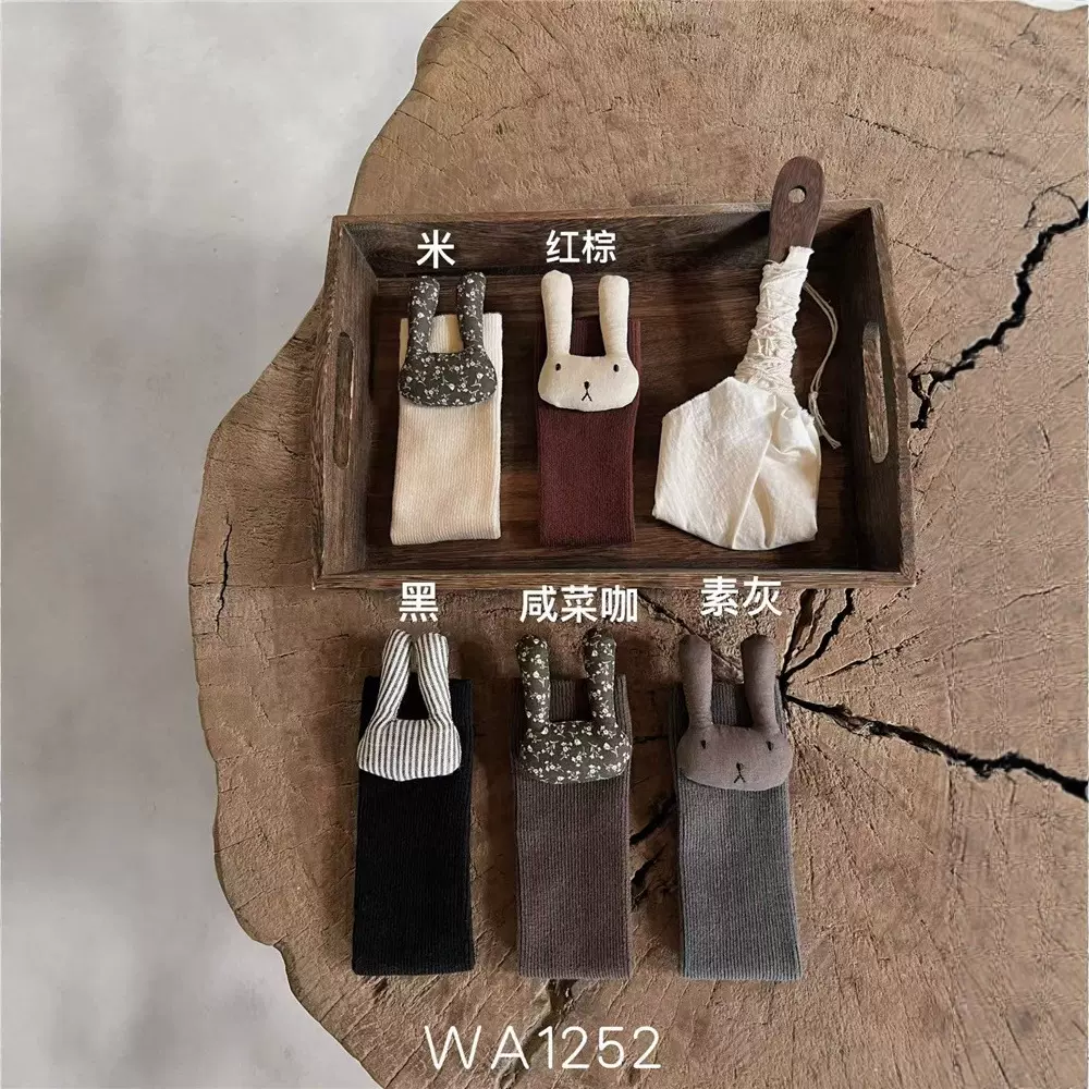 WA1252韩系女童中筒袜25秋冬新款儿童袜组合兔子洋气宝宝长筒袜