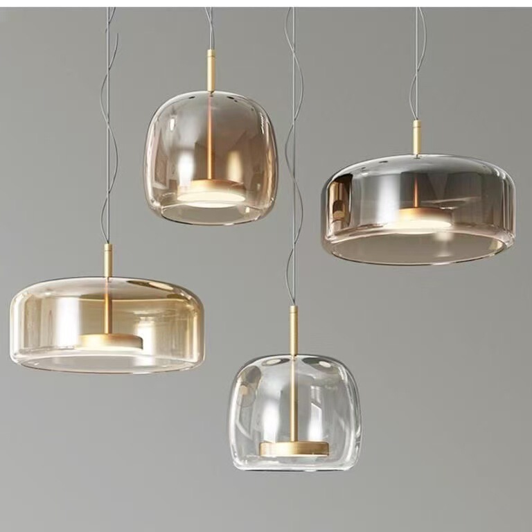 Nordic Restaurant Single-Head Chandelier Simple Modern Light Luxury Bar Cafe Model Room Bedside Glass Art Lamps Nordic Restaurant Single-Head Chandelier Simple Modern Light Luxury Bar Cafe Model Room Bedside Glass Art Lamps