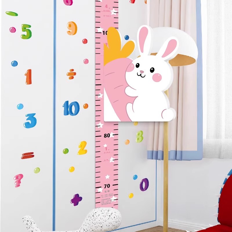 Children's Height Measurement Wall Stickers Three-Dimensional Baby Height Measurement Wall Stickers Removable Without Damaging the Wall Precision Ruler