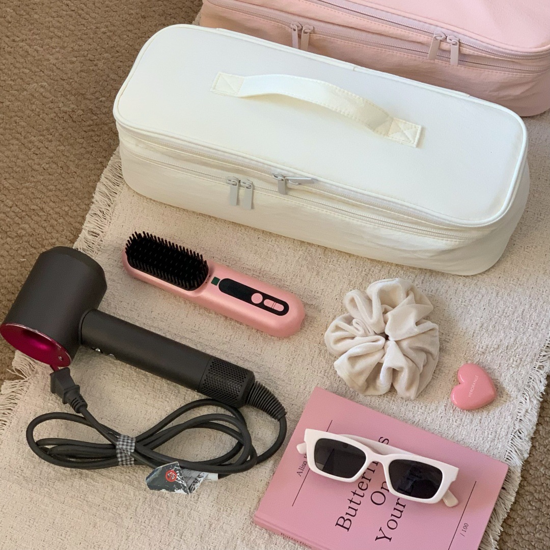 Portable Household Bag, Large Capacity Handheld Double-Layer Hair Dryer And Curling Iron Organizer Storage Bag_maomaolike.com