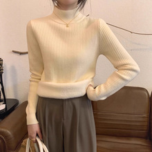 半高领毛衣女秋冬2025新款冬季加厚一体绒打底衫内搭修身保暖上衣