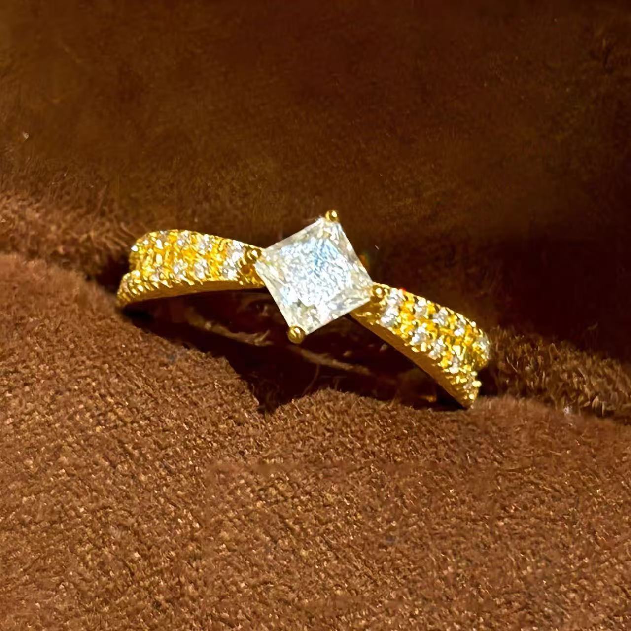 Designer Galaxy Star Ring Sparkling Micro Pave Rock Candy Style_voghion.com