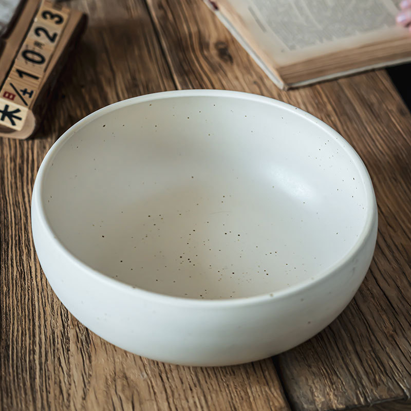 Cerámica de sésamo esmaltada japonesa gran tazón de langosta gran tazón doméstico tazón práctico tazón de cubierta tazón de sopa tazón de fideos tazón de fruta
