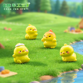 微景观创意Q萌小肥鸭公仔萌粒DIY装饰品挂配件园艺农场造景小摆件