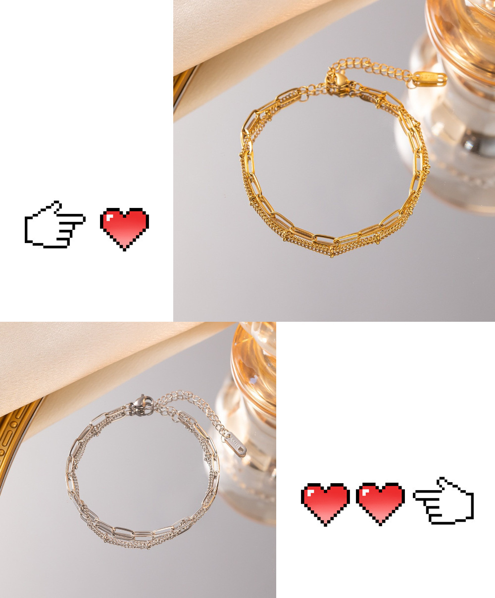 8g Weight December Birthstone Turquoise, Shell, Zircon Inlay Material Bracelets Classification 304 Stainless Steel Chain Material 1 Piece Quantity Leaf Heart Shape Bow Knot 304 Stainless Steel Casual Simple Style 304 Stainless Steel Bracelets