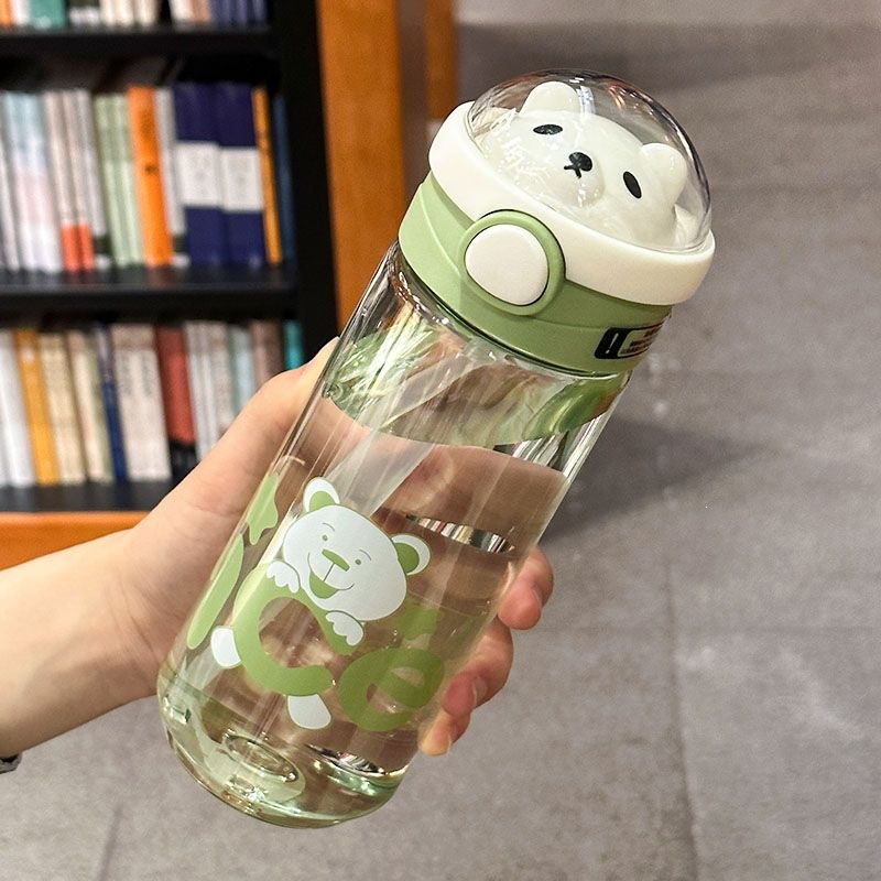 Children's water cup for kindergarten girls, high-looking and cute straw cup for primary school students, large capacity, portable, and drop-resistant