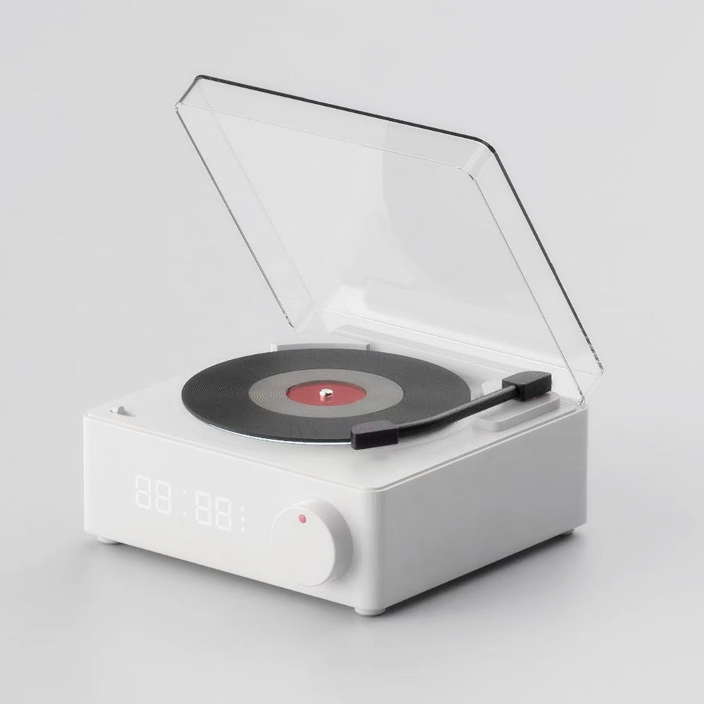 Retro fonógrafo reloj de alarma Bluetooth altavoz X11 vinilo inalámbrico Bluetooth Audio Bluetooth altavoz