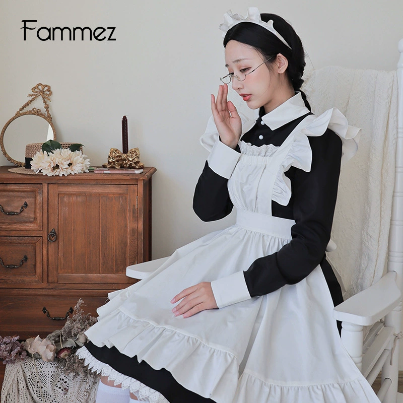 Японская длинная рукава, милый костюм, платье, косплей, стиль Lolita