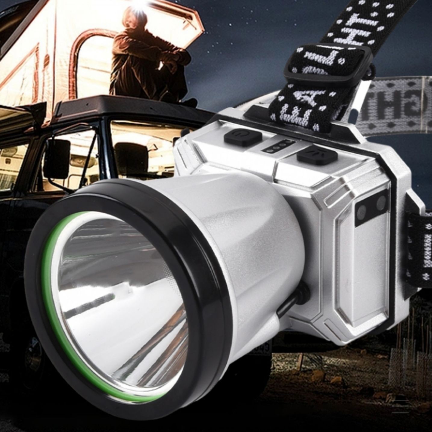 Nuevo sensor inteligente faro al aire libre portátil LED noche pesca resalte iluminación montado en la cabeza faro recargable