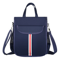 三層手提袋中小學生補課包男女孩帆布雙肩作業美術袋兒童補習書包