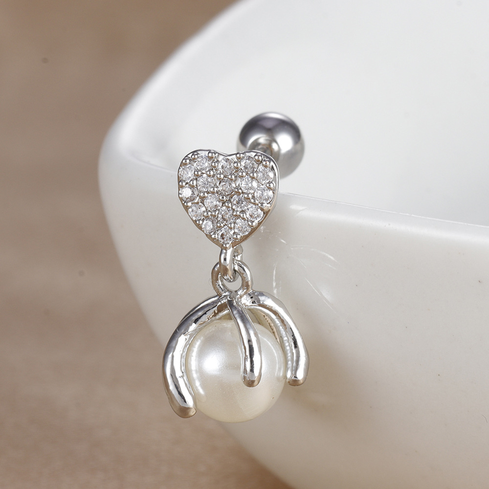 4g Weight straight barbell Piercing needle type spike Piercing ball type Pearl, Zircon Inlay Material Ear Studs Classification Ear Cartilage Rings & Studs Piercing Type 1 Piece Quantity Daily Occasion 304 Stainless Steel, Copper Material Heart Shape, Butterfly Pattern Women's Gender Inlay Design Shiny, IG Style Style 1 Piece Ear Cartilage Rings & Studs IG Style Shiny Heart Shape Butterfly 304 Stainless Steel Copper Inlay Pearl Zircon Ear Cartilage Rings & Studs 19