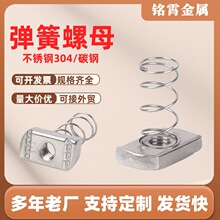 不锈钢弹簧螺母304镀锌弹簧螺母碳钢加厚塑翼螺母菱形螺母出口