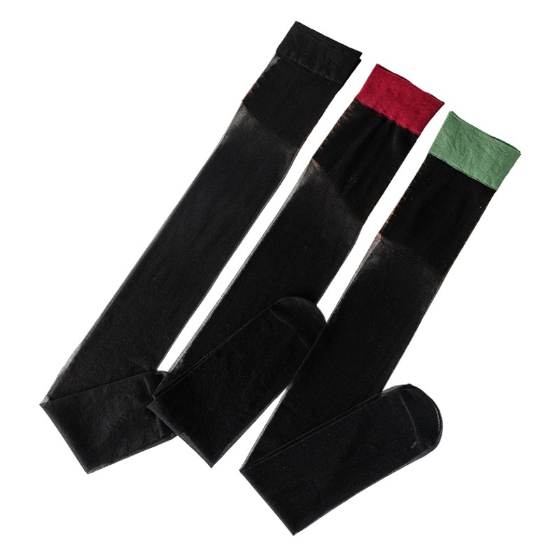 Medias largas de verano nuevas mujeres sobre la rodilla calcetines sexy adelgazante boca roja medias transpirables delgadas fábrica al por mayor