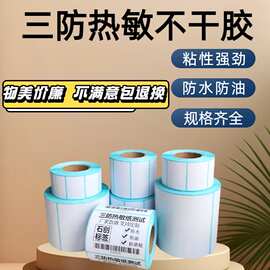 热敏纸不干胶标签纸卷装100*100*500白色面单跨境电商背胶条形码