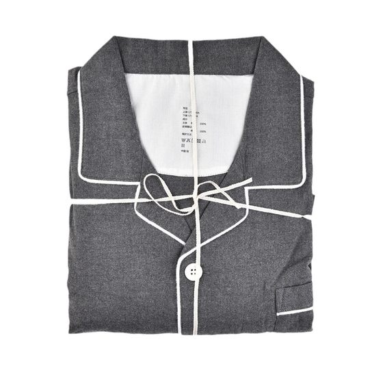 No print original yarn 100 cotton_flannel home clothes pajamas suit Japanese good cotton autumn and winter
