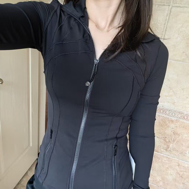 LULU Original Define Hooded Jacket Long Sleeve Women's Slim Fit Outdoor Sports Fitness Running Yoga Wear LULU Original Define Hooded Jacket Long Sleeve Women's Slim Fit Outdoor Sports Fitness Running Yoga Wear