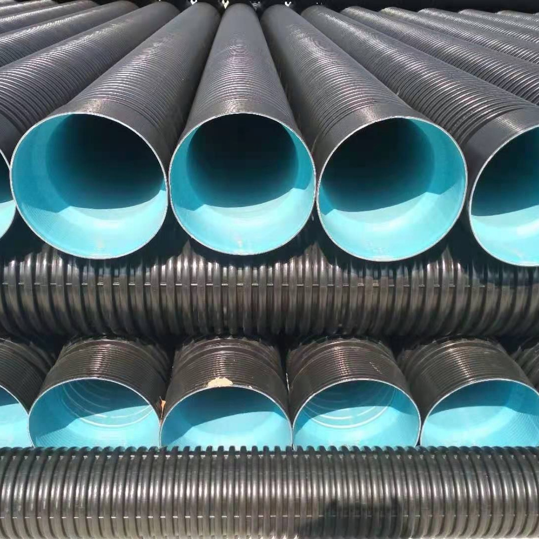 DN300/400/500HDPE双壁波纹管排水管材排污管材安徽蚌埠供货中