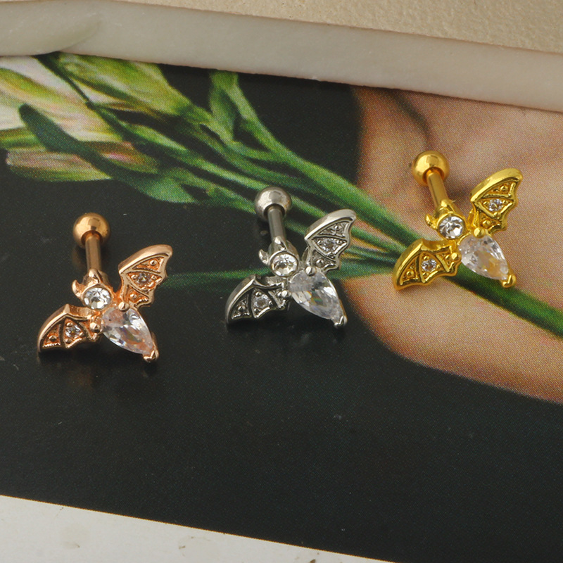 Pointed titanium steel lip stud product view