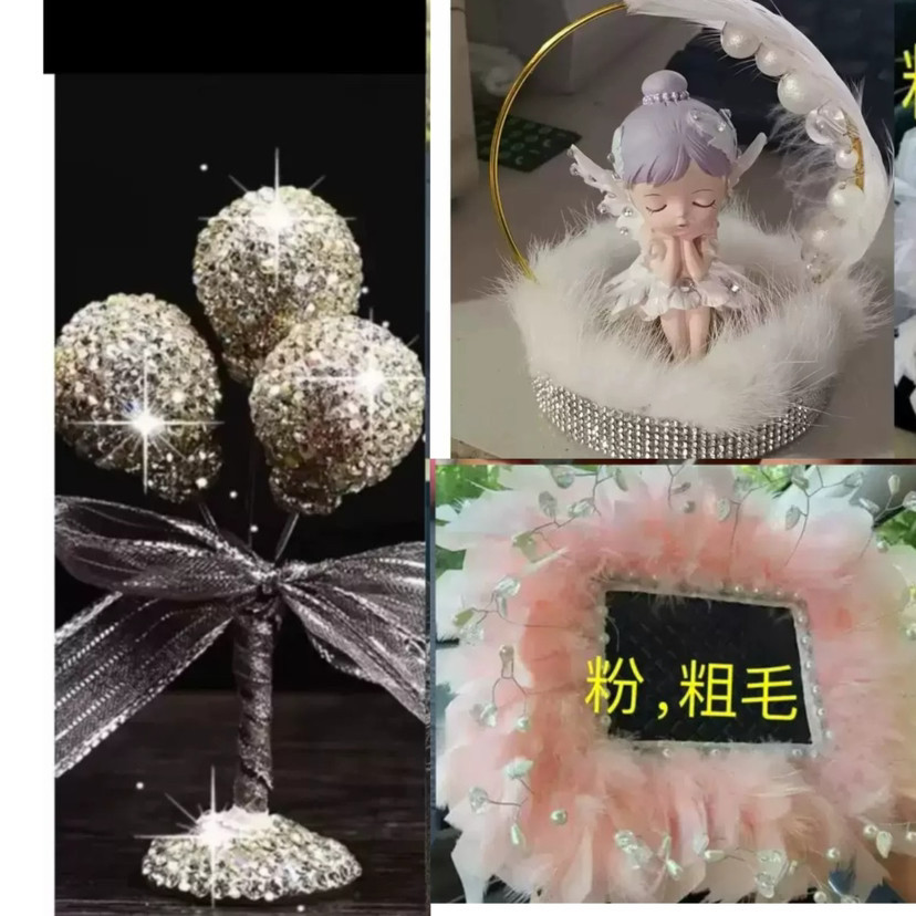 Adornos de coche accesorios de coche lindo creativo dibujos animados suministros de coche decoración femenina plástico belleza noche pensamiento