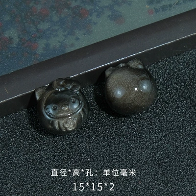 Zərgərlik ara hissələri — Carving Lion Wake Cat Bead - 37kt-cat-head