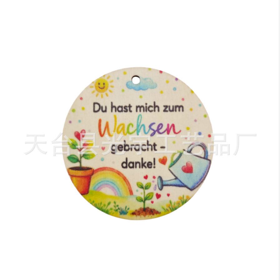 Popular Ready-Made Wooden Plant Flower Small Lawn Insert Card Can Write DIY Gardening Sign Green Plant Name D