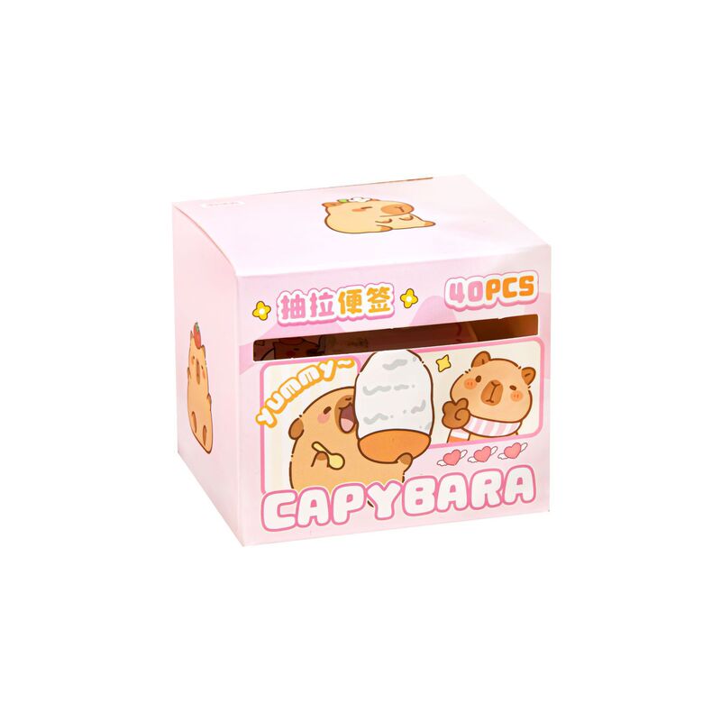 卡皮巴拉盒装便签纸抽拉式便利贴小学生高颜值错题订正可撕便签纸|undefined