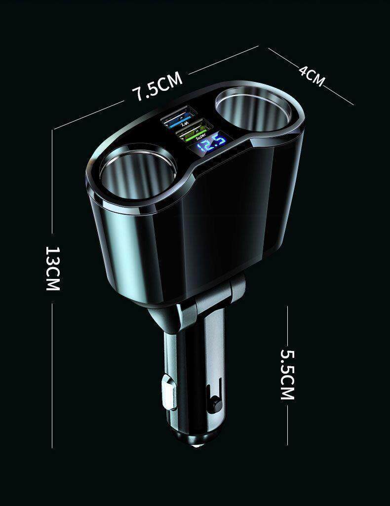 360W car charger super fast charging car dual-port cigarette lighter adapter high-power charging head