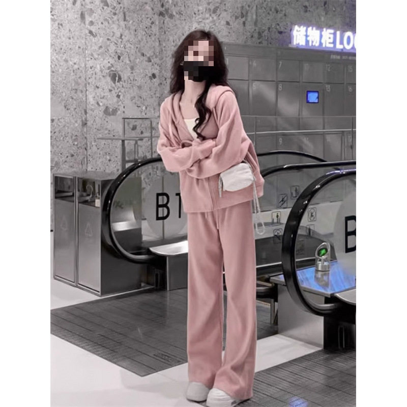 秋季小个子入秋穿搭一整套休闲2025新款时尚减龄卫衣运动套装女士|undefined