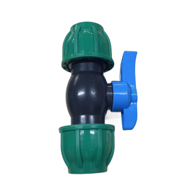 Verde 25PE tubo válvula de bola rápida interruptor de núcleo de plástico control de flujo conector rápido para evitar la caída de la presión del agua