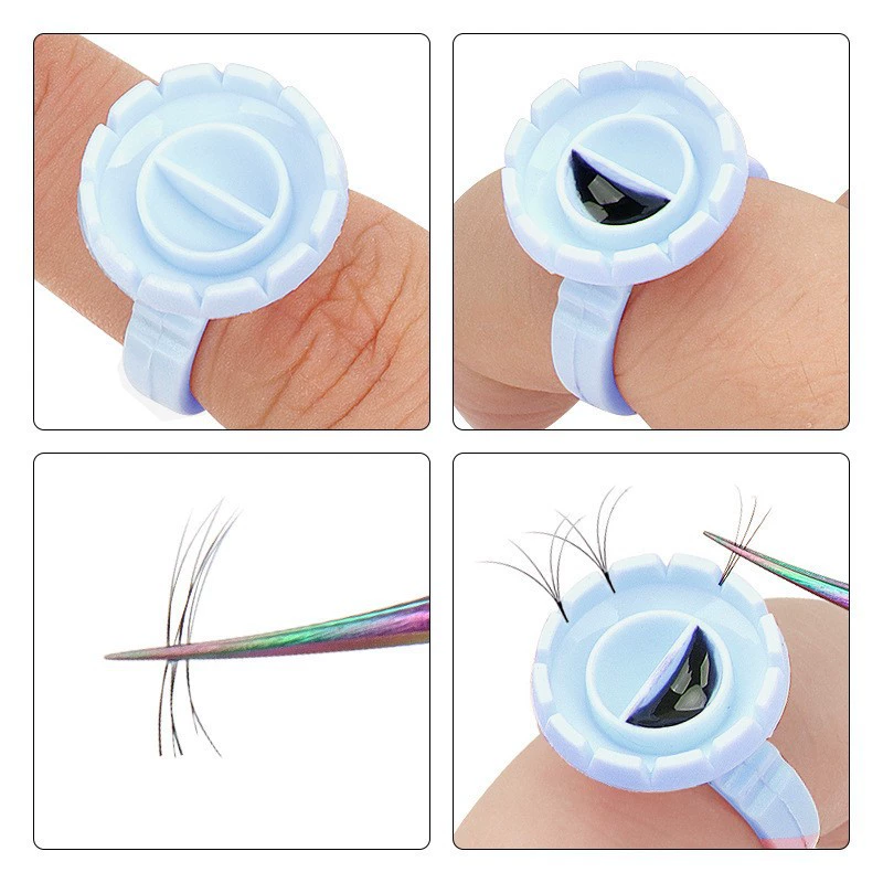 False eyelashes for extension, glue, ring for eyelashes