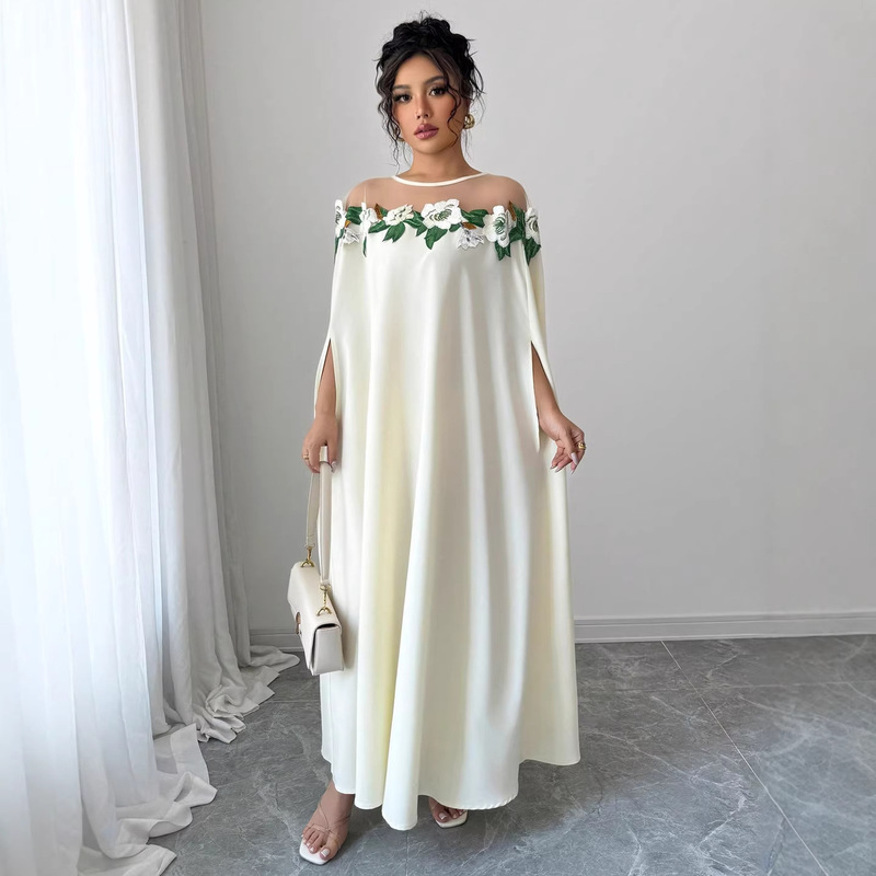 European and American Cross-Border Women's Fashion 2026 Summer New Design Unique Floral Dress for Women, French Sweet Style for Commuting