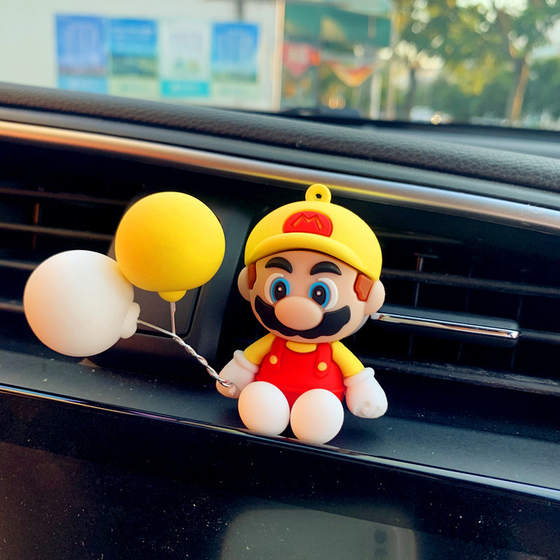 Mario Car Perfume Aire acondicionado Salida de aire Decoración del automóvil Aromaterapia del automóvil Decoración del automóvil Decoración del automóvil Adornos de dibujos animados Fragancia