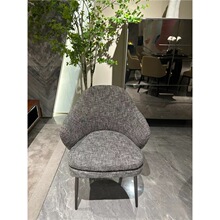 temu热销跨境椅子餐厅餐椅吃饭洽谈设计师小户型棉麻椅轻奢沙发椅