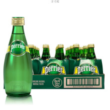 法国Perrier巴黎水330ml*24瓶天然含气矿泉水气泡水原味批发厂