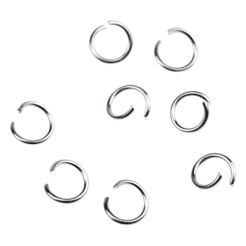 Anillos de salto de acero inoxidable, anillos abiertos, anillos cerrados a prueba de óxido, accesorios de joyería DIY de acero titanio, anillos de conexión para manualidades.