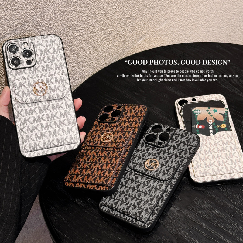 Suitable for Trendy Brands and Big-Name Brands, Apple 17 Phone Case, iPhone 14 Protective Cover, Full Coverage 13 Pro Max Gold Label Card Holder 12