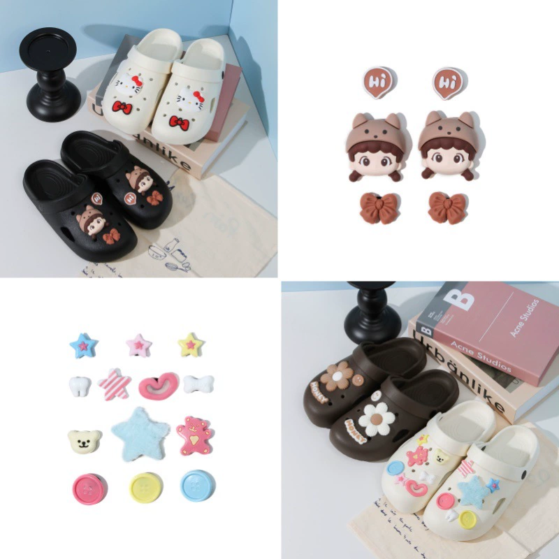 Декоративные съемные цветочные аксессуары для обуви из ПВХ, новые пряжки для обуви с отверстиями, милые аксессуары для DIY, оптовая продажа, горячий товар