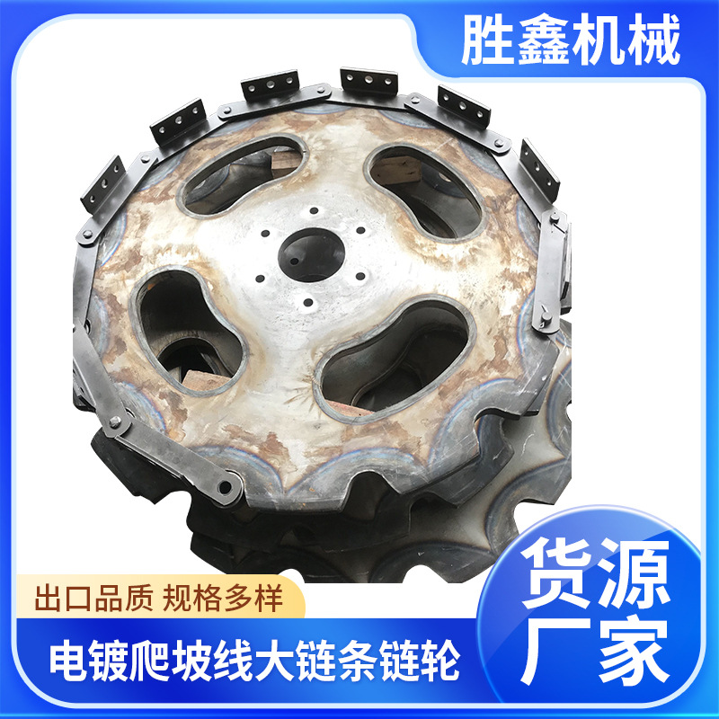 电镀自动环形线爬坡线垂直线大链条链轮工业传动输送机齿轮链板