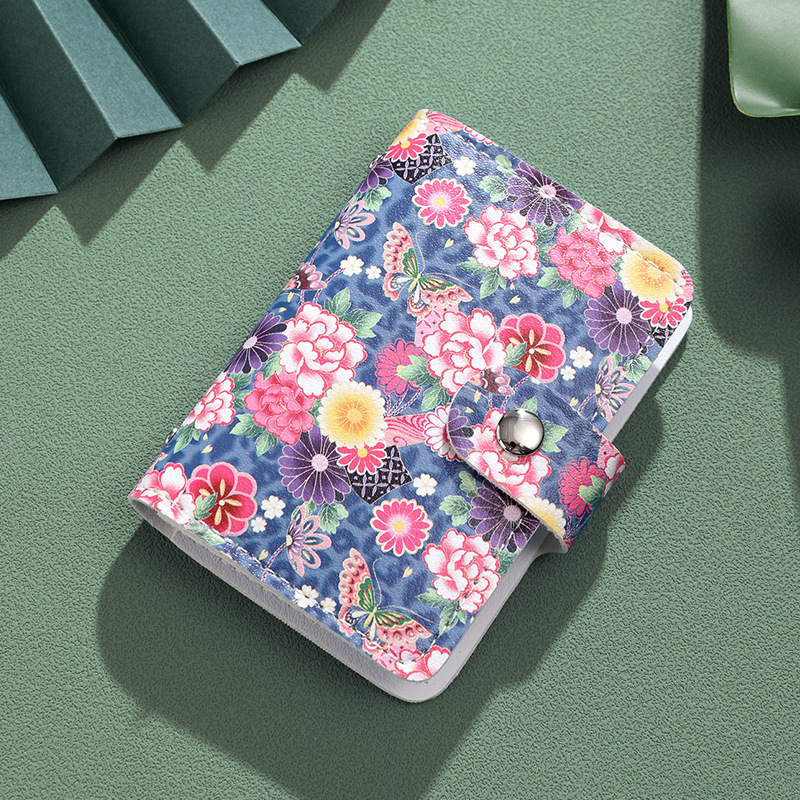 Bolsa de tarjetas antirrobo de pintura al óleo de estilo nuevo certificado de tarjeta de gran capacidad ultra delgada desmagnetizante bolsa de tarjetas bancarias