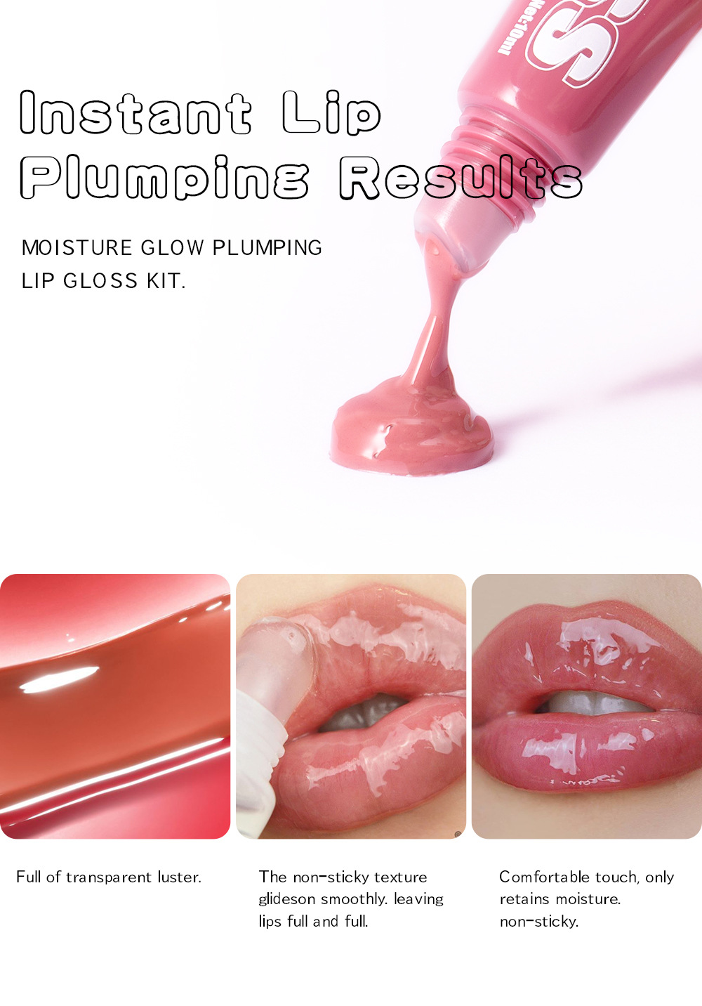 Julystar Fruit-Flavored Long-lasting Moisturizing Lip Gloss, Lustrous and Transparent 8-piece set, Lip Moisturizing Cream, Wholesale Lip makeup undefined