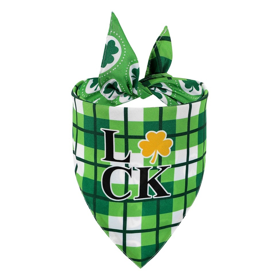 2021 nuevo festival irlandés mascota triángulo bufanda sombrero verde festival mascota bufanda del día de San Patricio triángulo bufanda