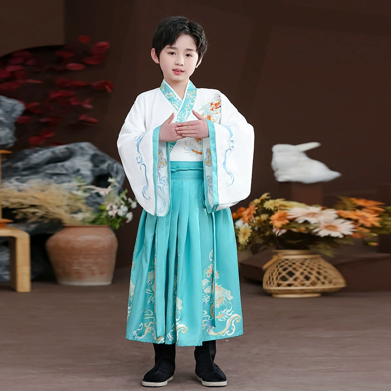 Детский костюм Hanfu для девочек Guoxue для мальчиков начальной школы