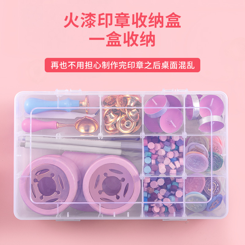 Retro fire paint seal set fire paint seal head complete set wholesale fire paint wax particles fire paint complete gift box set