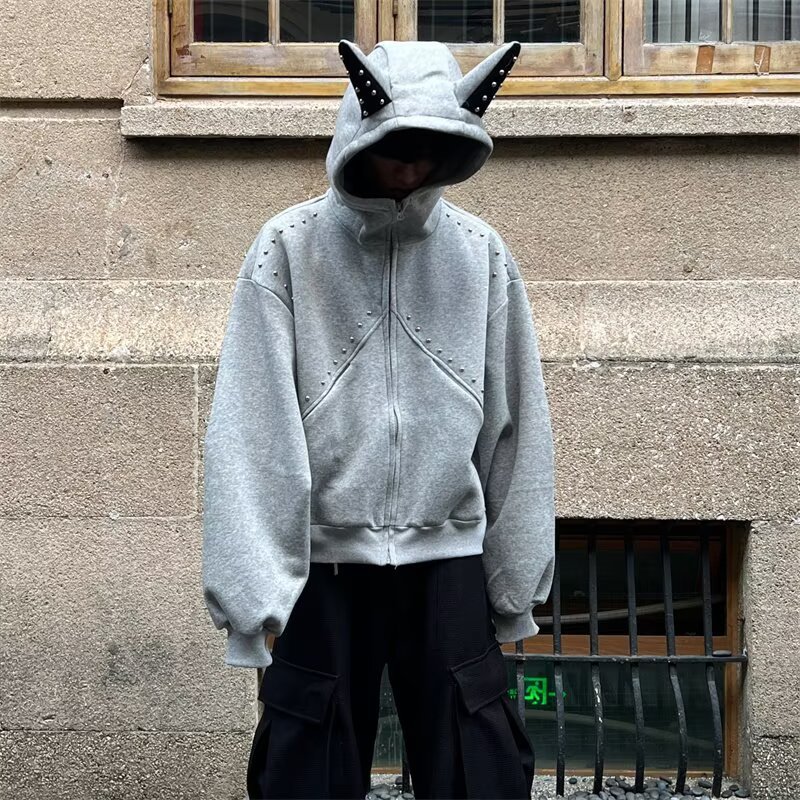 Felpa con cappuccio uomo rivetti decostruita colore unito_voghion.com