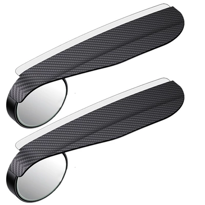 mirror rain eyebrow carbon fiber: Large field of view rear view auxiliary mirror