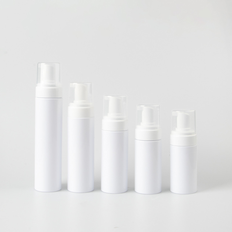 旅行用携帯プッシュ式ムース発泡ボトル120ml 白色PETプラスチック洗浄ボトル包装材42歯口フォームボトル|undefined