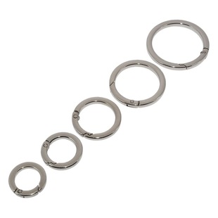 In stock wholesale zinc alloy inch half flat wire open spring ring DIY jewelry accessories luggage hardware accessories